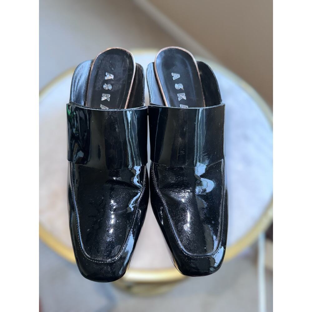 ASKA Women's Patent Leather Mid Heel Mules - 100% Exclusive - Picture 6 of 9